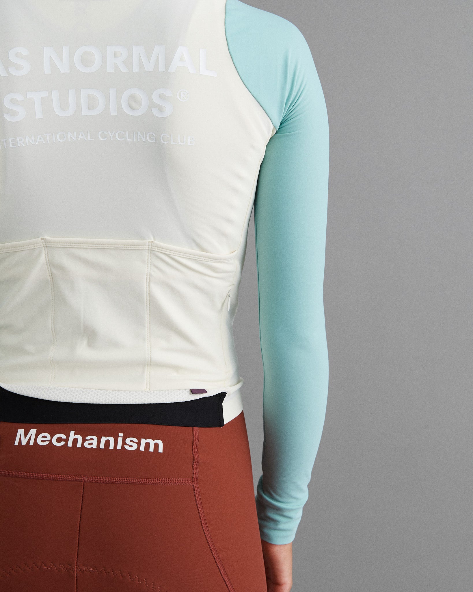 Women's Mechanism Long Sleeve Jersey - Off White Light Teal
