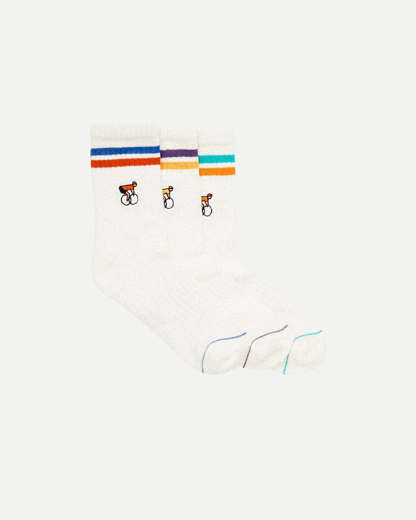 Erstwhile | Gift Box socks - Ivory Mixed Stripes