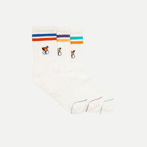 Erstwhile | Gift Box socks - Ivory Mixed Stripes