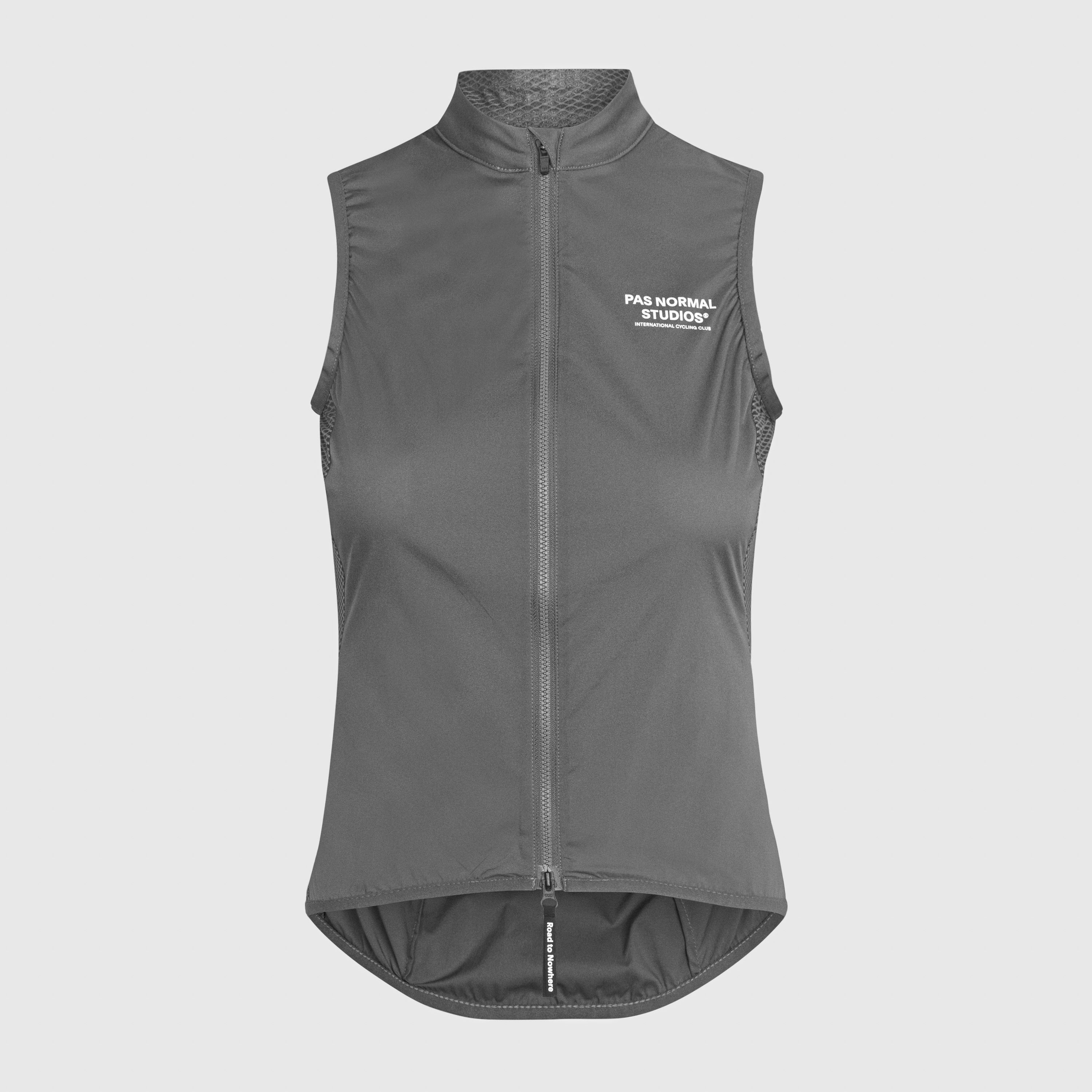 PAS NORMAL STUDIOS ジレ Mechanism ロードバイク Women's Mechanism Stow Away Gilet - Dark Grey – Pedal Cycling & Coffee